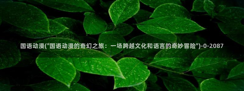 成年动漫:国语动漫(\